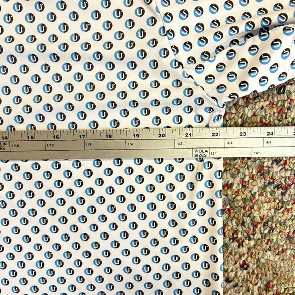 Old Fashioned Golf BreakthrU White Blue Black Geo Print Performance SS Polo Sz L - Picture 10 of 11